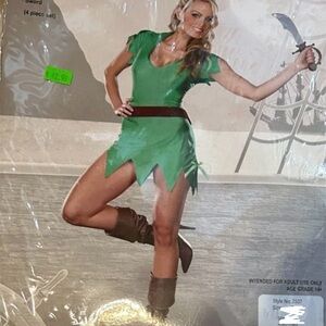 Halloween Dreamgirl  Sexy Peter Pan Costume Party Dress  Size M Adult